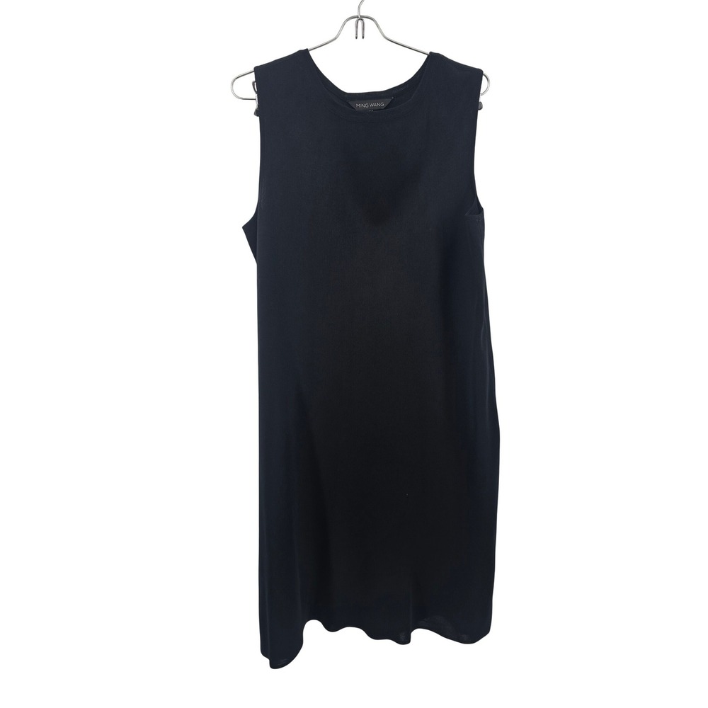 Ming Wang Dress Womens PXL Black Knit Sleeveless Shift Round Neck Business PXL